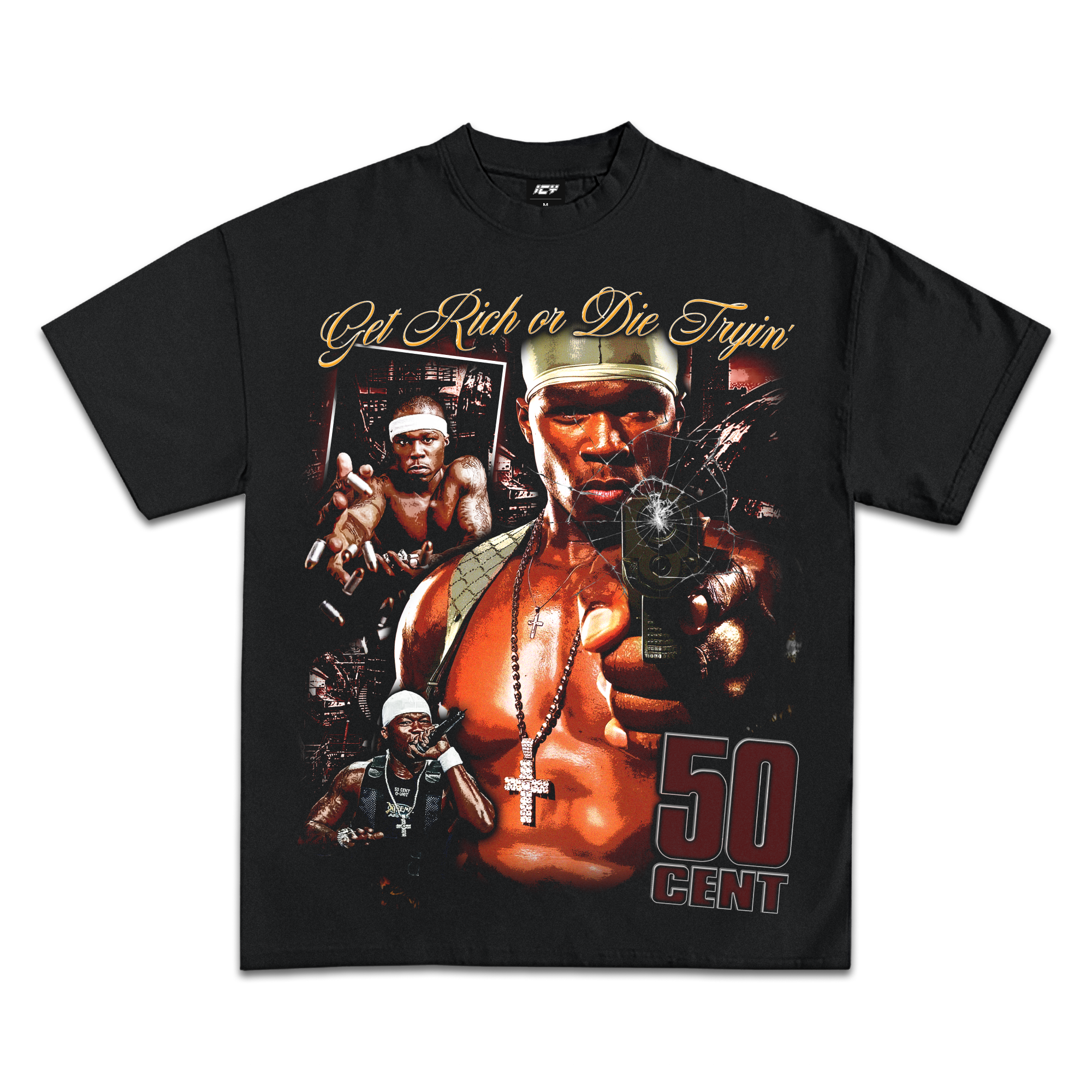 50 Cent "Get Rich or Die Tryin" Graphic T-Shirt