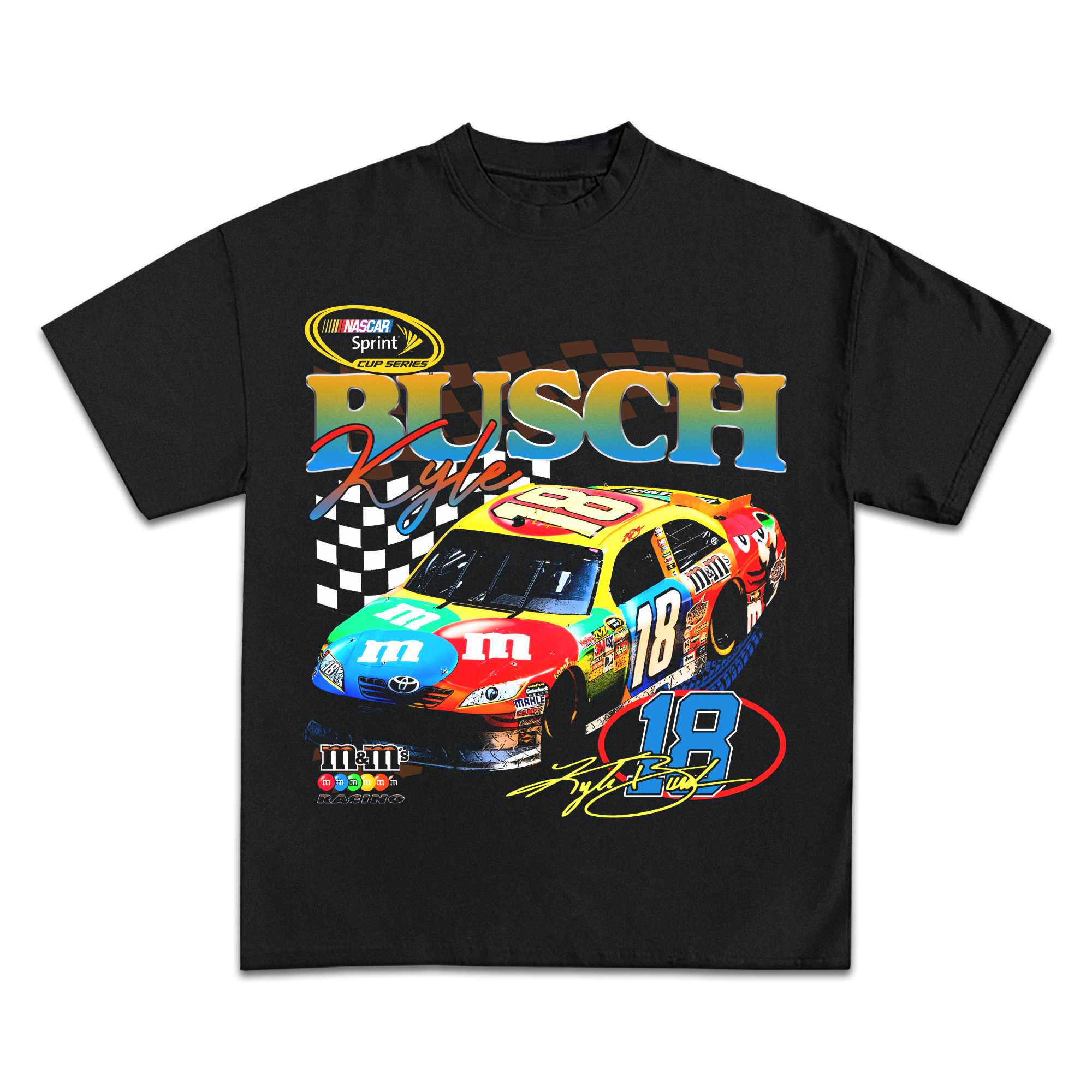 NASCAR Kyle Busch M&M Vintage Racing T-Shirt
