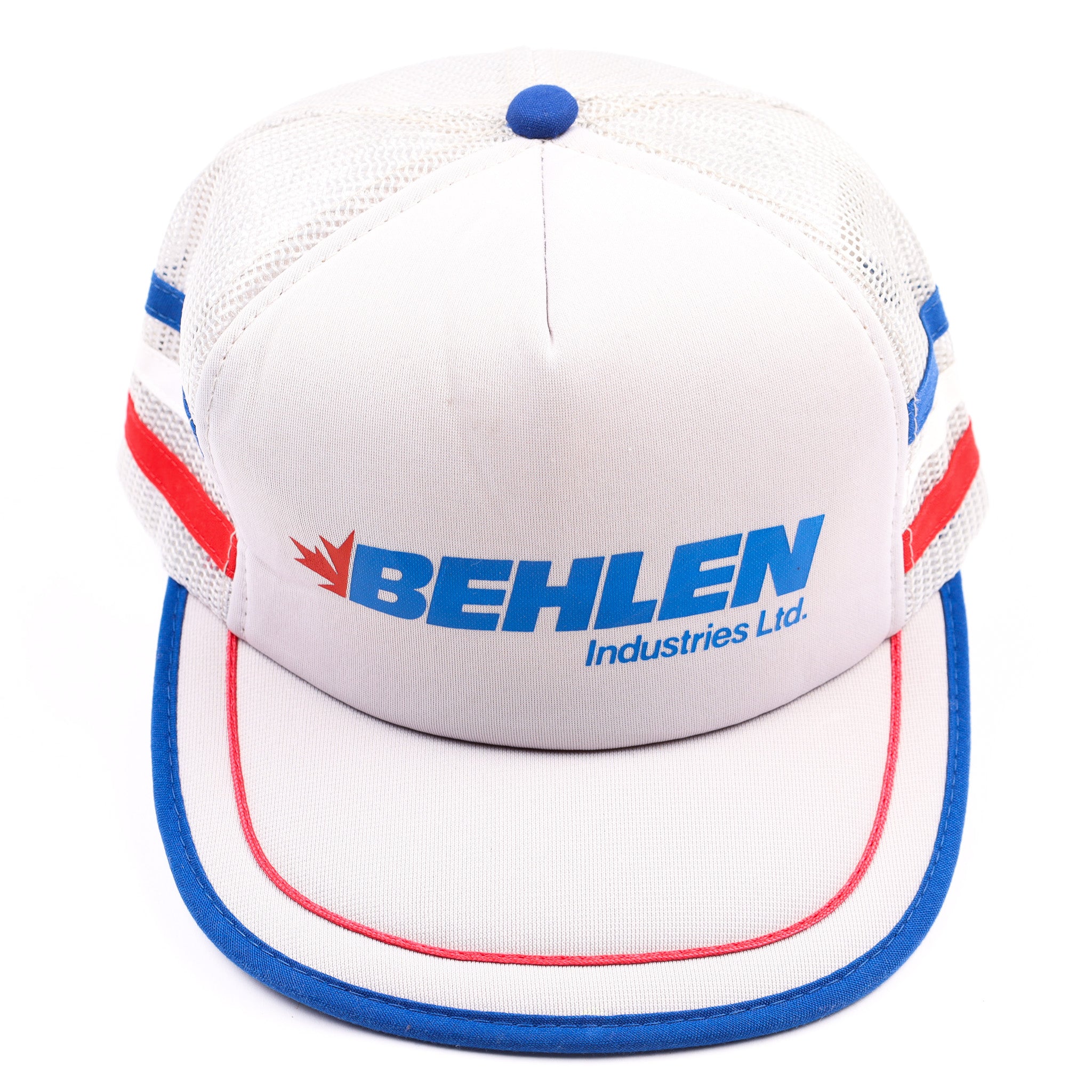 Vintage Behlen Industries 3 Stripe Trucker Snapback Hat