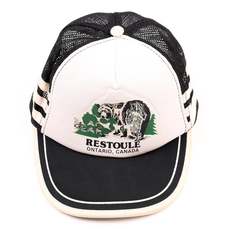 Vintage Restoule Ontario 3 Stripe Trucker Snapback Hat