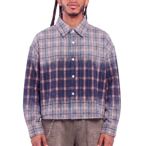 Cropped Designer Flannel Shirt