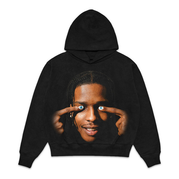 Asap Rocky Jumbo Fleece Graphic Hoodie Medium Mens Black by Icy