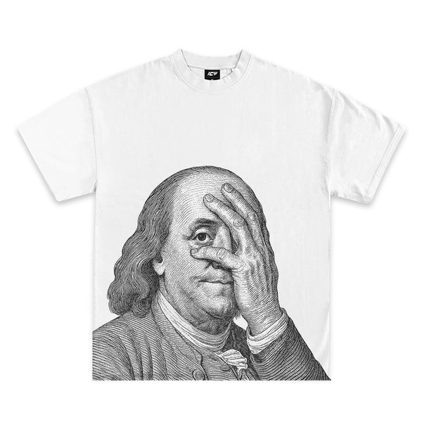 Benjamin Franklin Face Palm Graphic T-Shirt