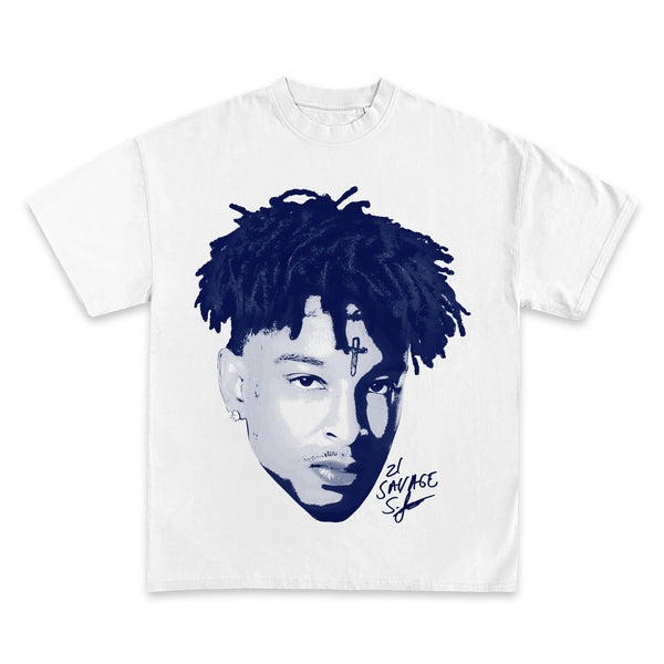 トップス 21 SAVGAGE T SHIRT OFFICIAL 21 Savage Official Merch Photo T-shirts / Black - 名古屋