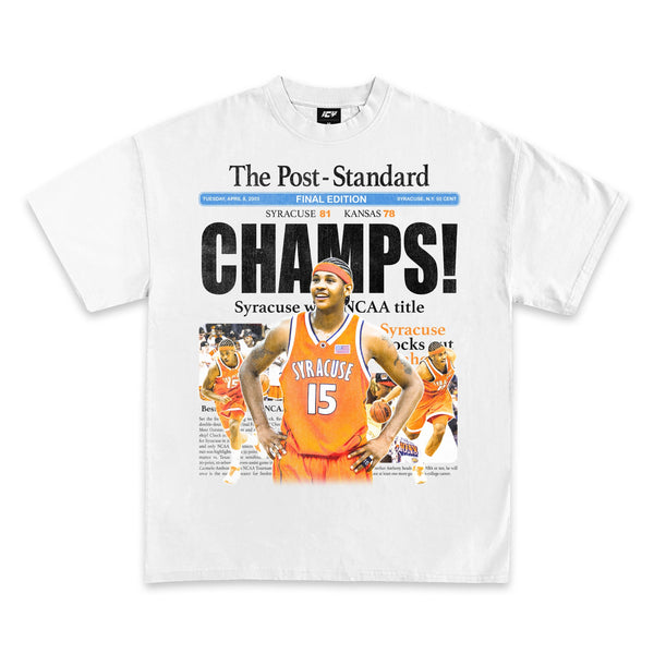 Carmelo Anthony Icy Exclusive Syracuse Champs T-Shirt