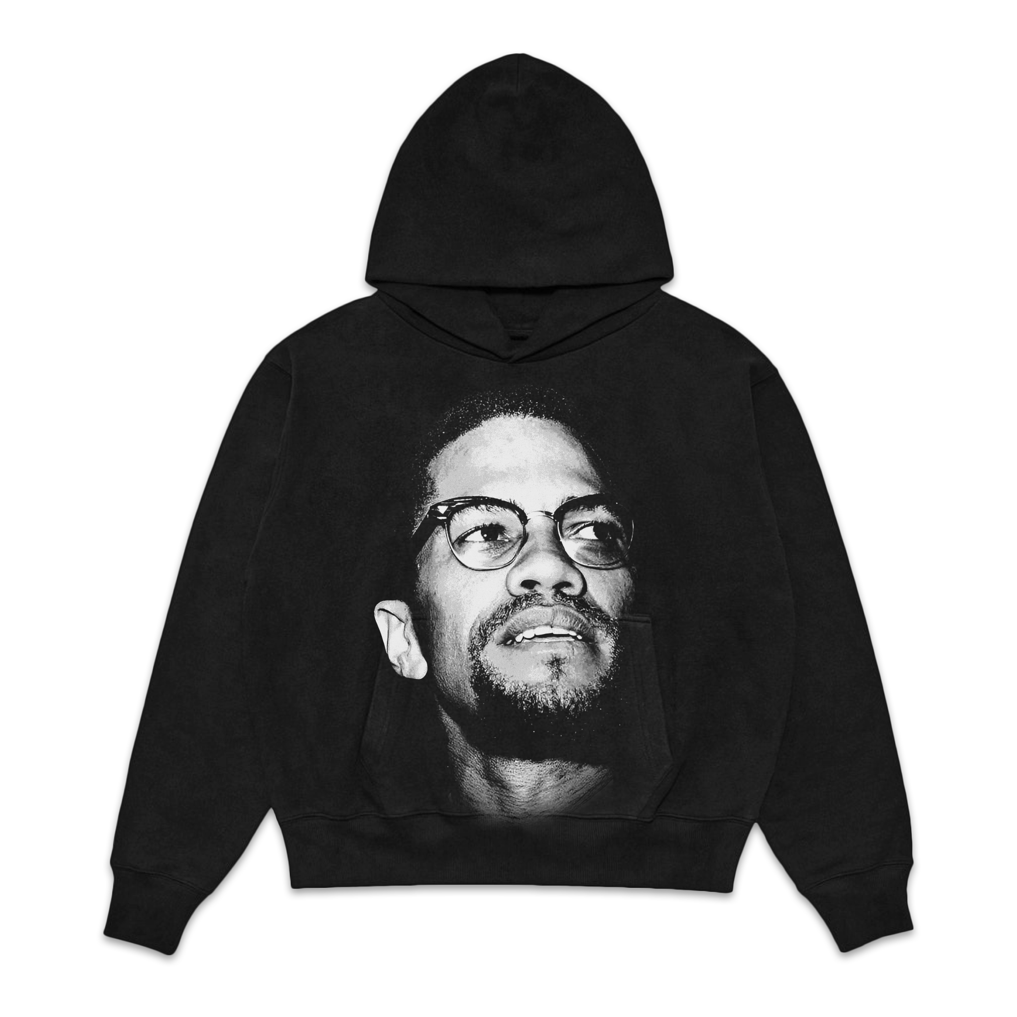 Malcolm X Jumbo Fleece Graphic Hoodie