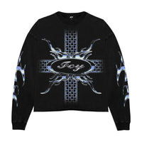Icy Flame Graphic Long Sleeve T-Shirt