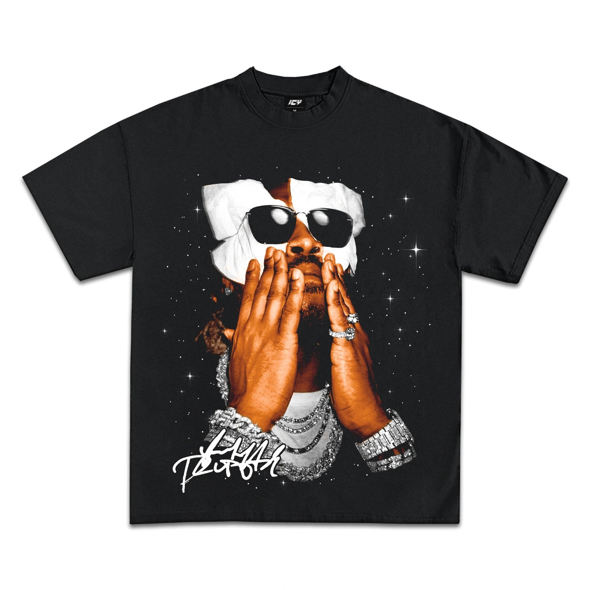 mirutsuru 　HOTEI ROCK THE FUTURE Tシャツ Future Hendrix Icy Exclusive Graphic T-Shirt