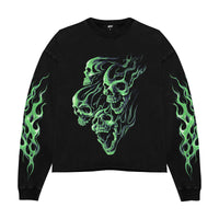 Skull Graphic Long Sleeve T-Shirt
