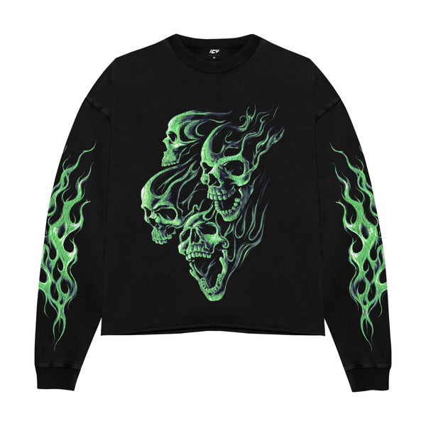 Skull Graphic Long Sleeve T-Shirt