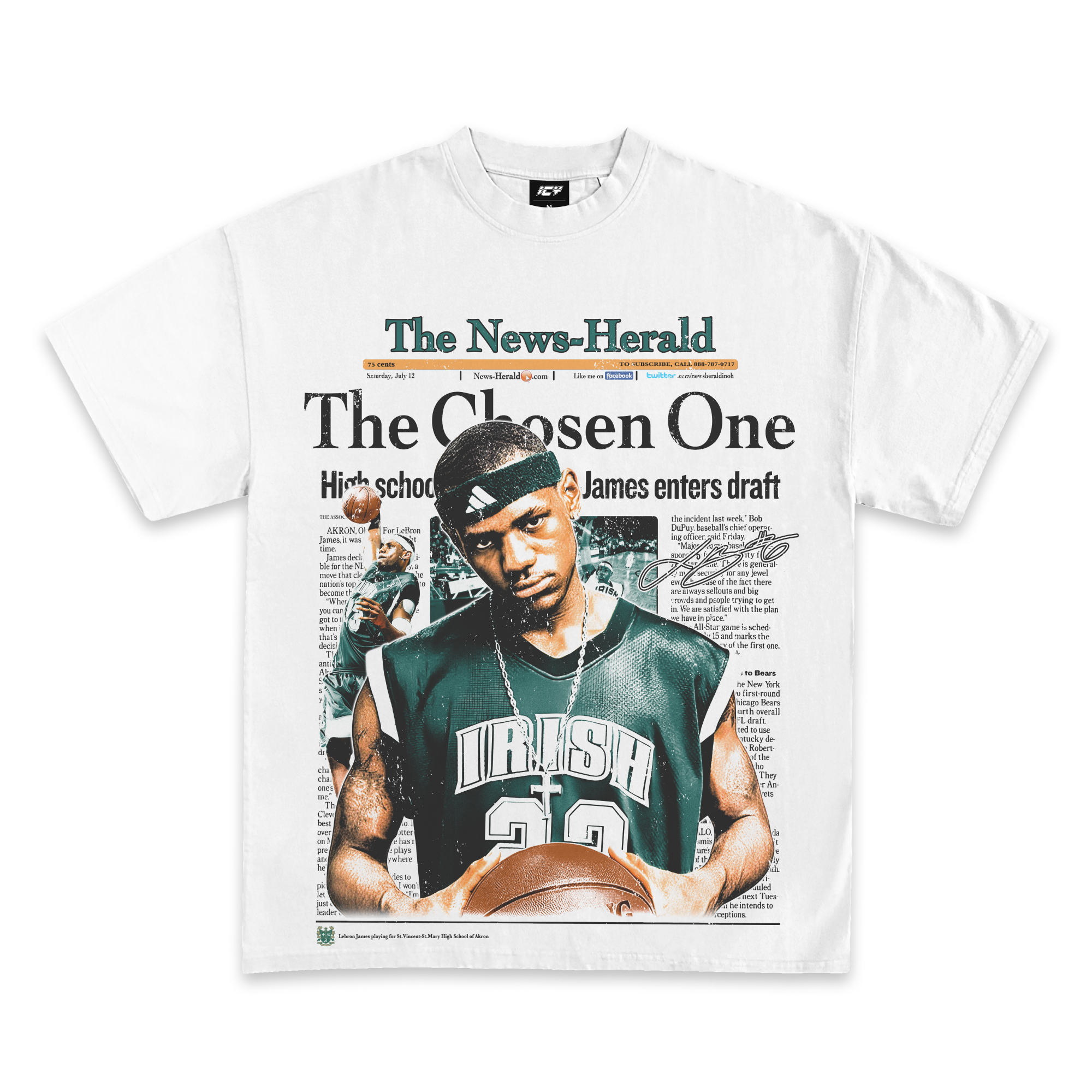 2002 Lebron James "The Chosen One" Graphic T-Shirt