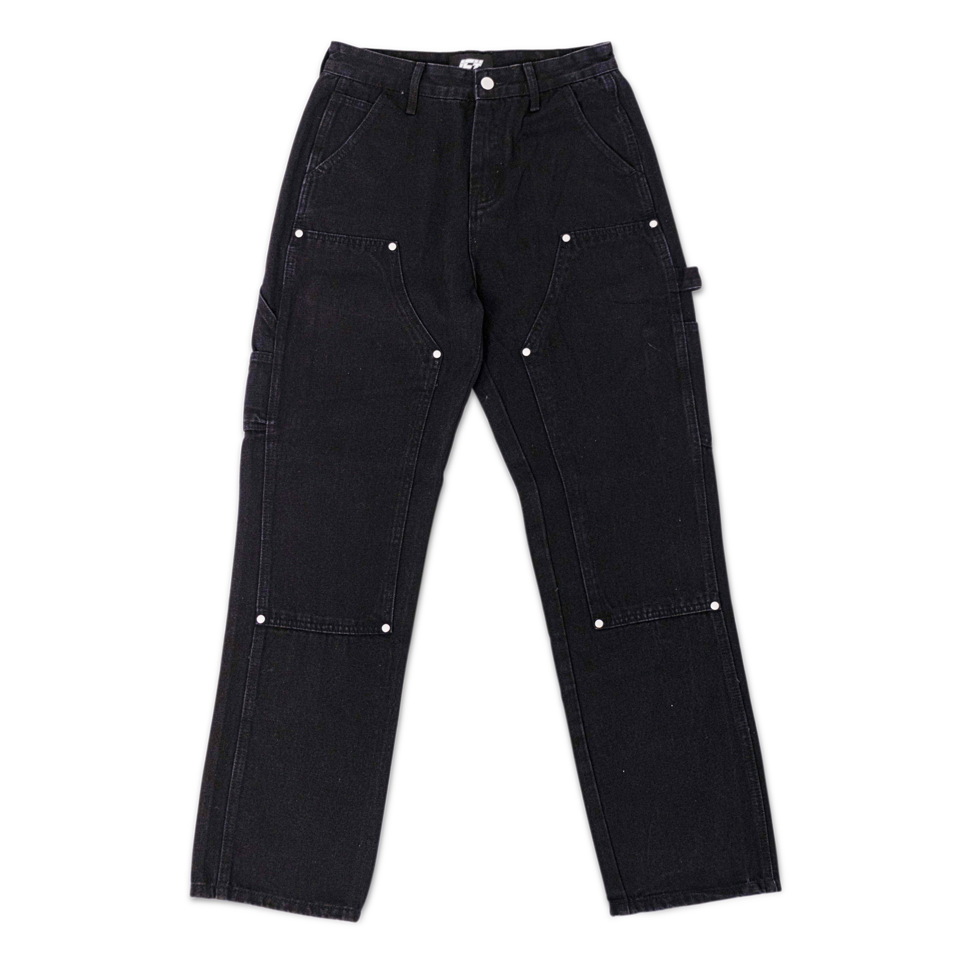 Black Carpenter Straight Fit Denim Jean