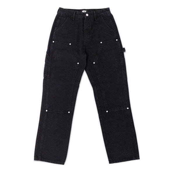 Black Carpenter Straight Fit Denim Jean Pants