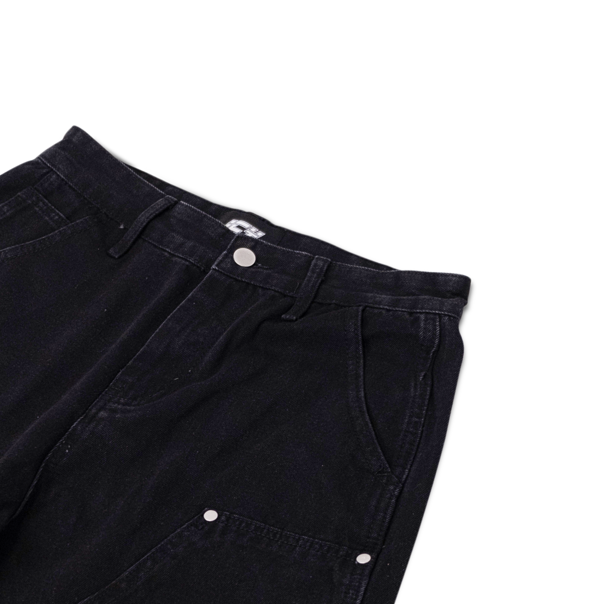 Black Carpenter Straight Fit Denim Jean