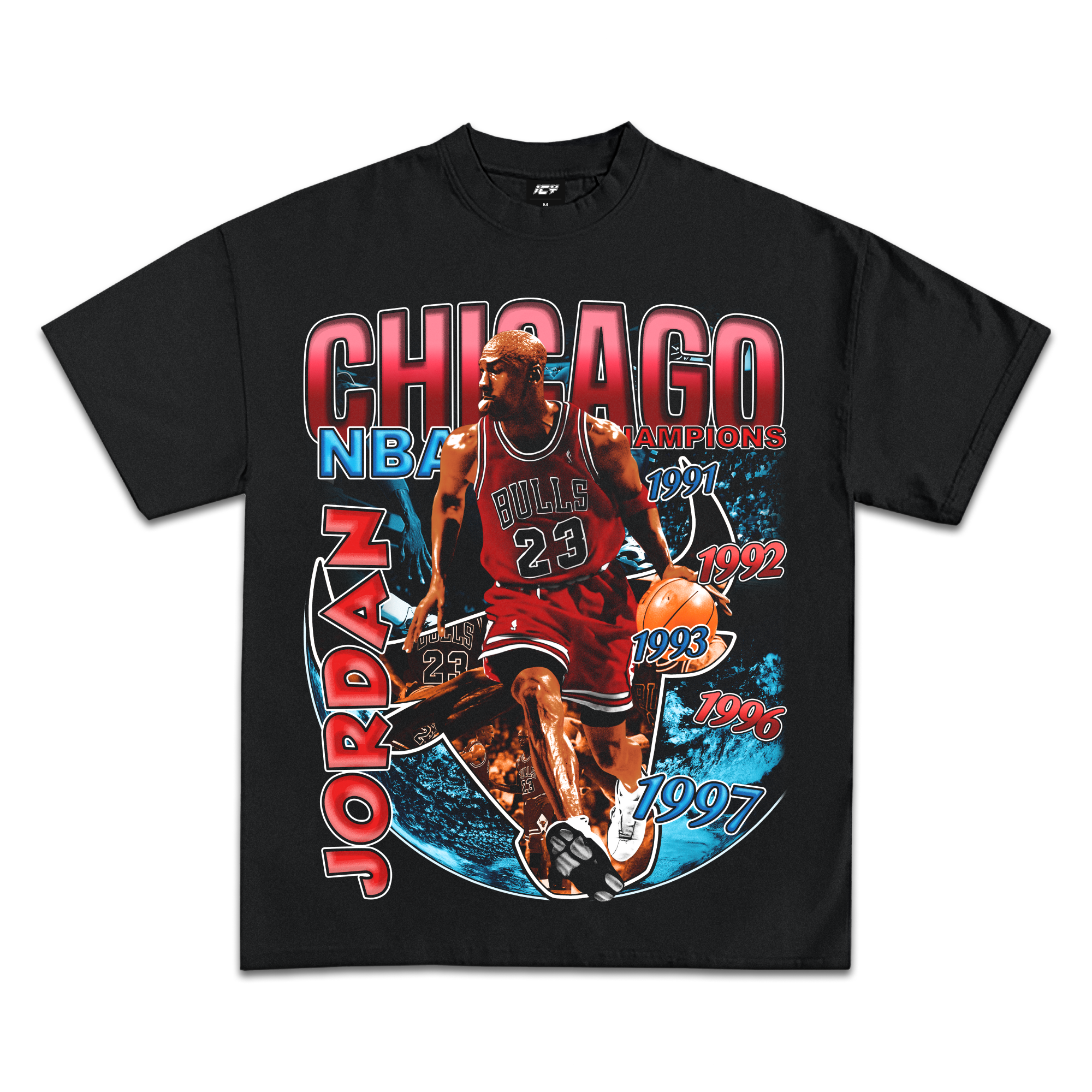 1997 Chicago Bulls Big 3 Graphic T-Shirt