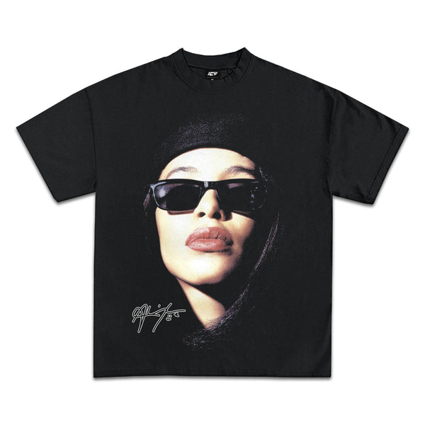 Rock Off Aaliyah - Trippy Heren T-shirt - XL - Zwart