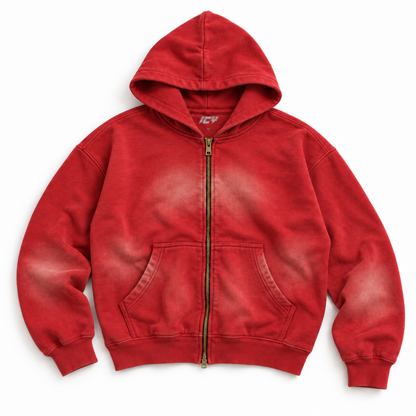 Icy Sun Dried Full Zip Fleece Hoodie