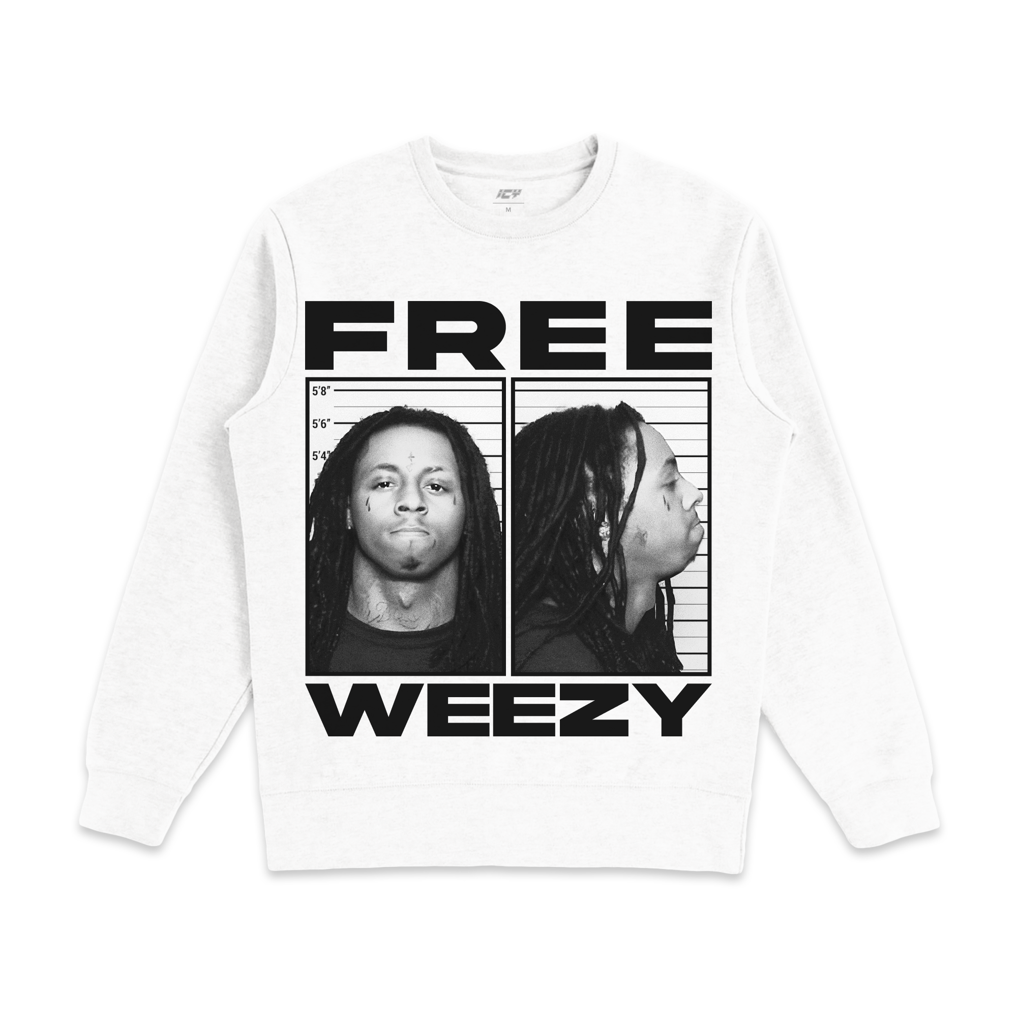 Lil Wayne "Free Weezy" Graphic Crewneck Sweatshirt