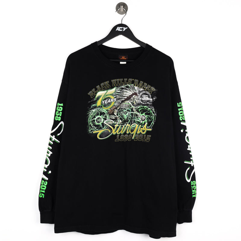 Sturgis Motorcycle Rally Graphic Long Sleeve T-Shirt - XL